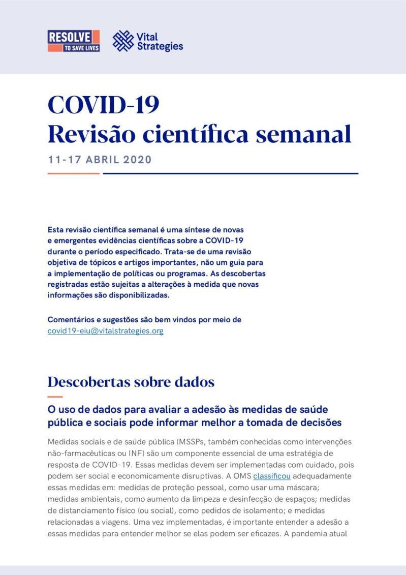 Science Review Portuguese Apr 11-17 2020 cover