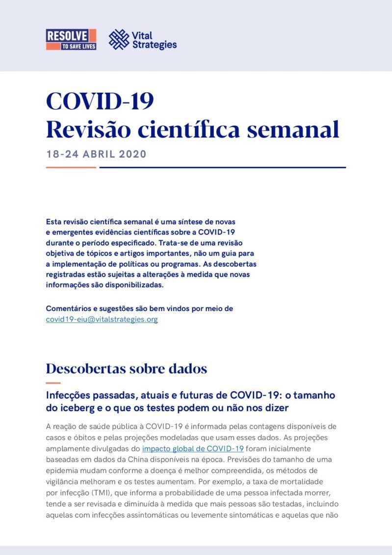 Science Review Portuguese Apr 18 - 24 2020 cover