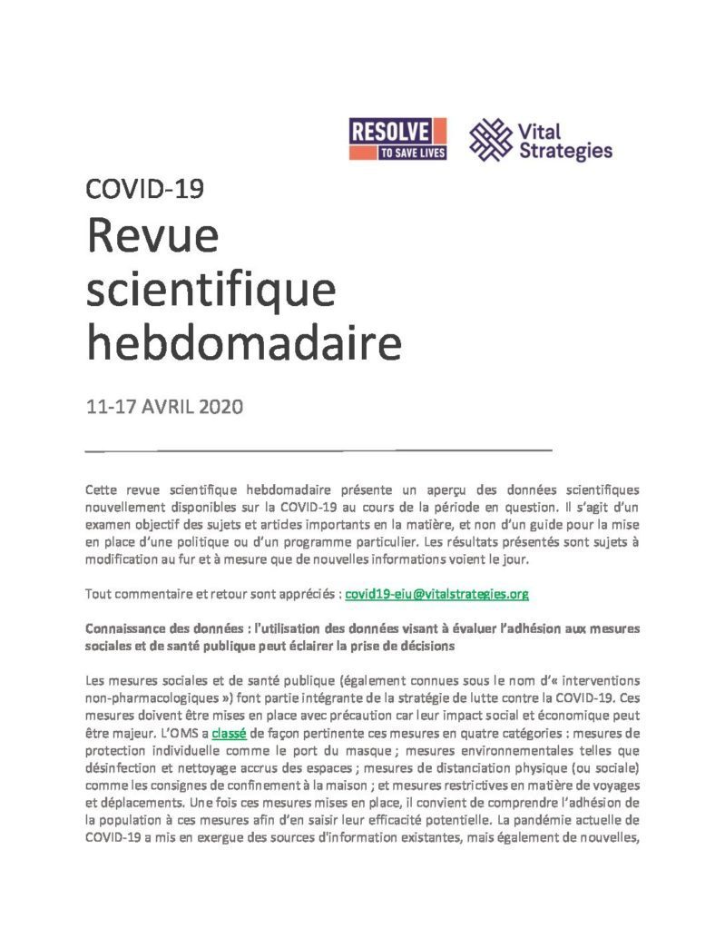 Science Review French April 11–17 2020 cover