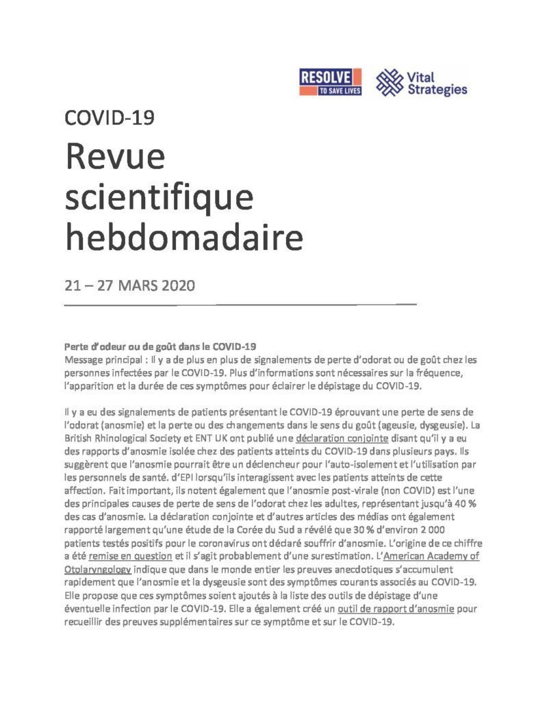 Science Review French Mar 21-27 2020 cover