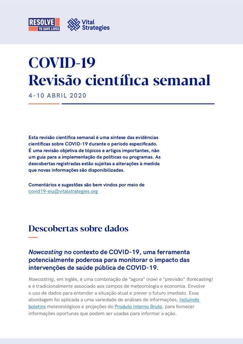 Science Review Portuguese Apr 4-10 2020 cover