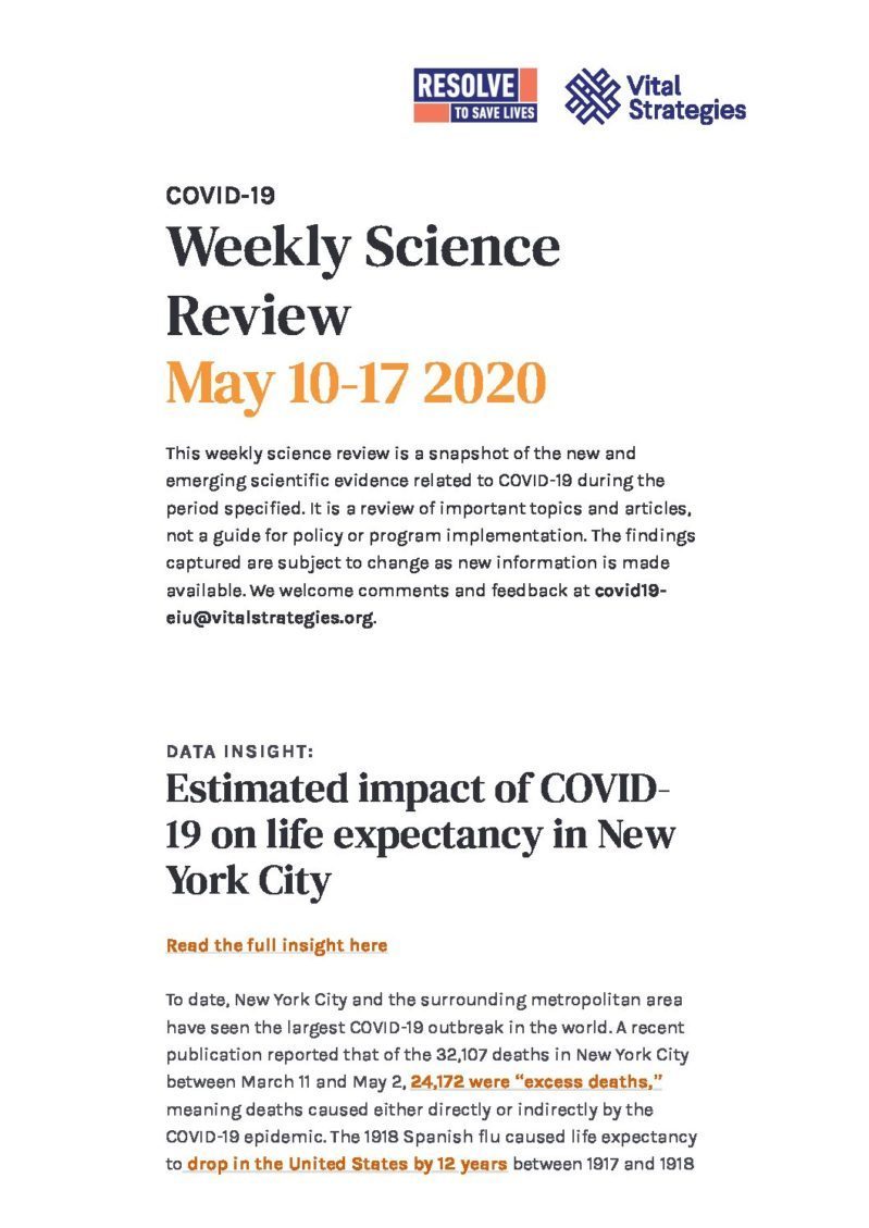 Science Review May 10-17 2020 cover