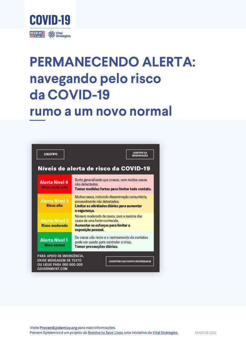 Permanecendo Alerta: navegando pelo risco da COVID-19, rumo a um novo normal cover