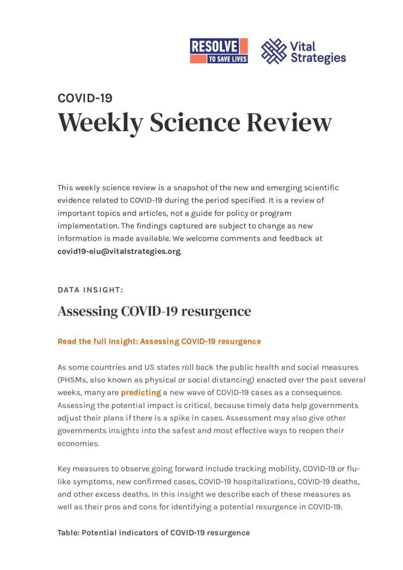 Weekly Science Review May 2–8 2020 cover