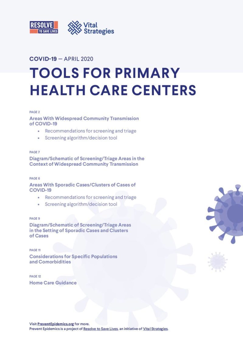 COVID-19: Tools For Primary Health Care Centers cover