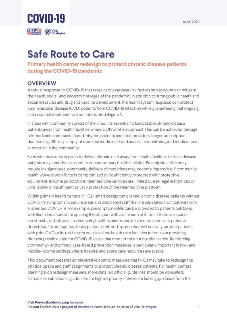 Safe Route To Care: Primary Health Center Redesign cover