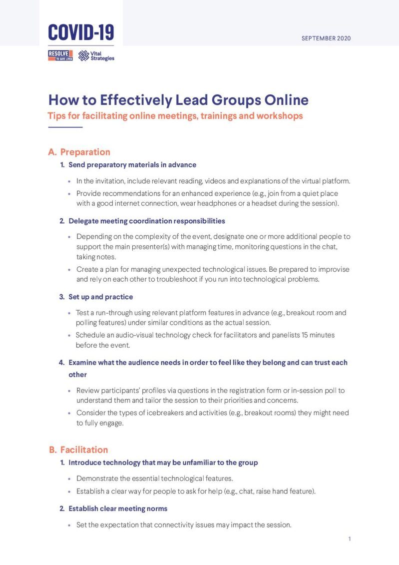 How to Effectively Lead Groups Online cover