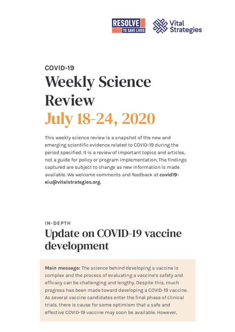 Weekly Science Review July 18-24 2020 cover