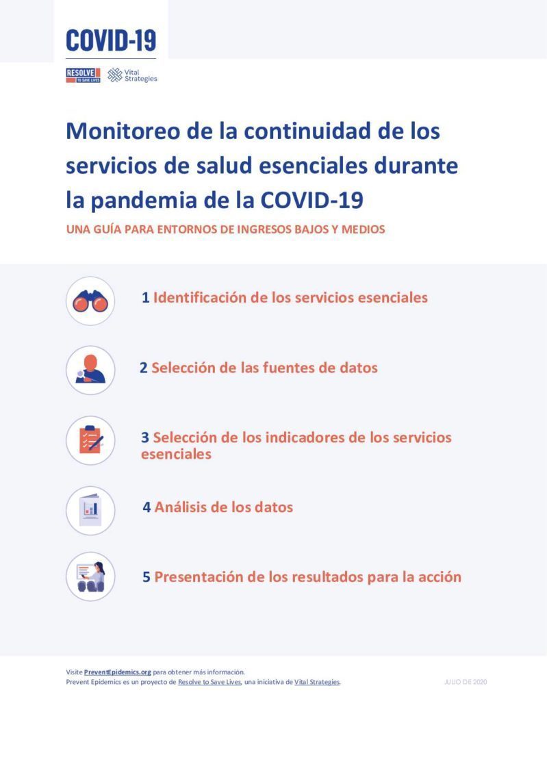 Monitoreo de la continuidad de los servicios de salud esenciales durante la pandemia de la COVID-19 cover