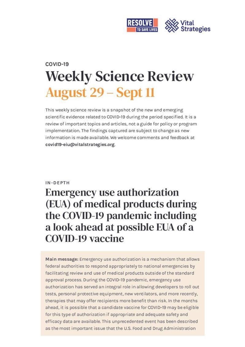 Weekly Science Review August 29 - Sept 11 cover