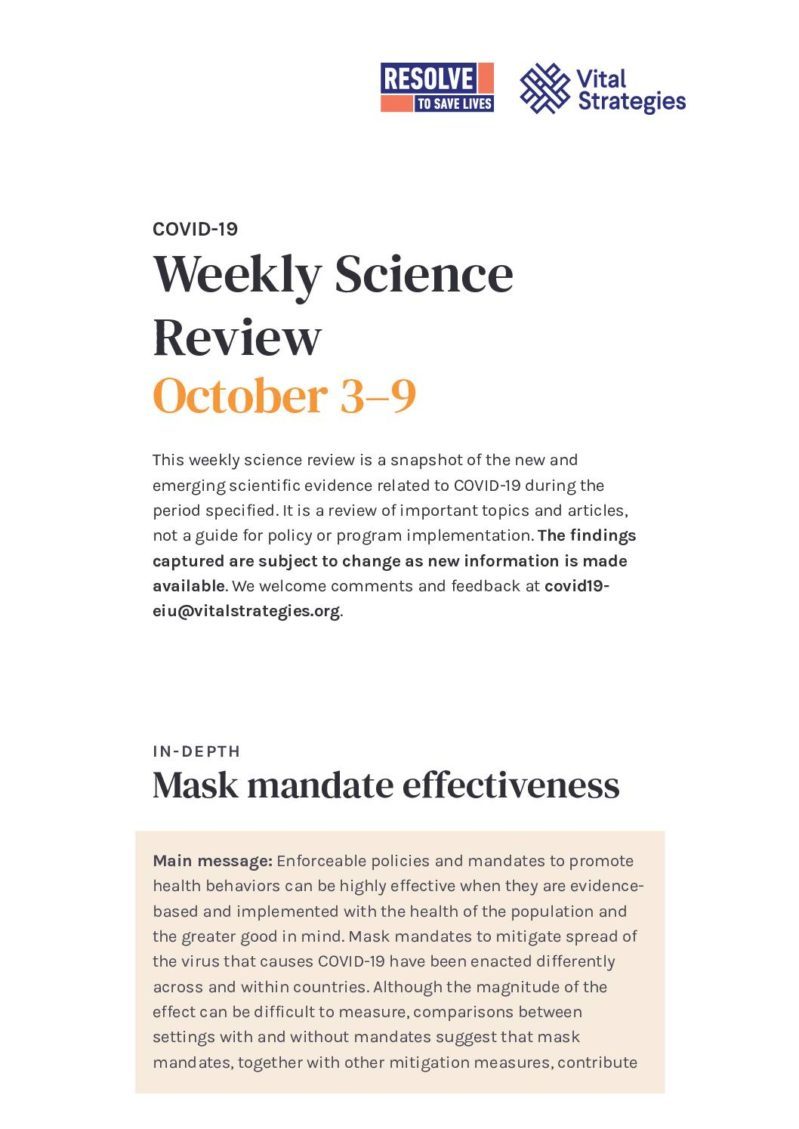 Weekly Science Review October 3–9 cover