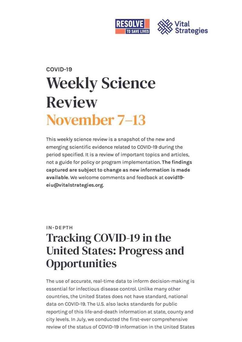 Weekly Science Review - November 7–13 cover