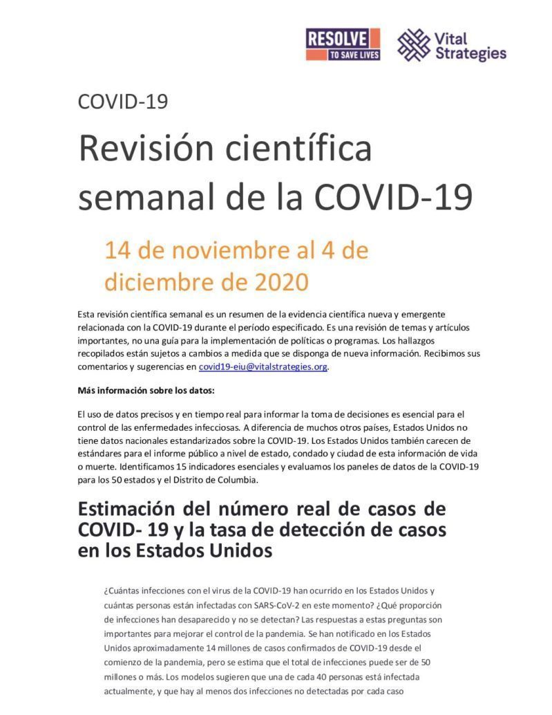 Science Weekly SPANISH 14 November - 4 December 2020 cover